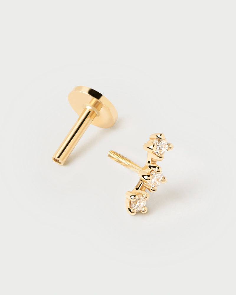 Diamonds and gold Brooklyn Single Earring - 
  
    18K Gold
  
