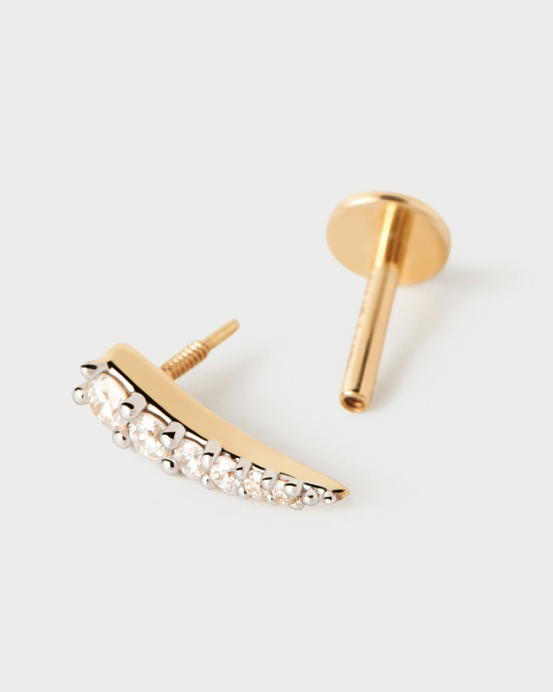 Diamonds and gold Glee single earring - 
  
    18K Gold
  
