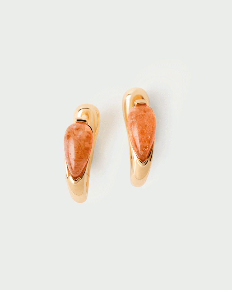 Sunstone Isla hoops - 
  
    Sterling Silver / 18K Gold plating
  
